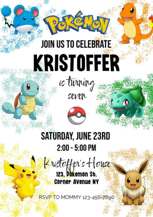 pokemon birthday invites printable