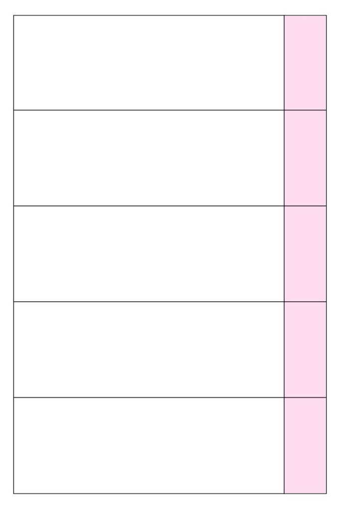 printable 4 column chart template