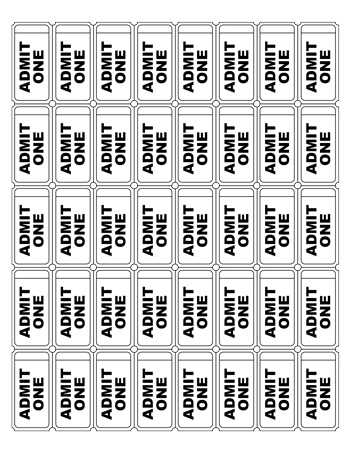 admit one ticket printable