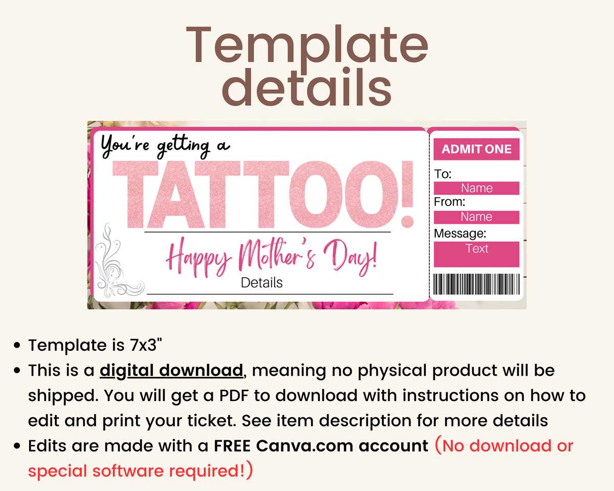free printable tattoo voucher template