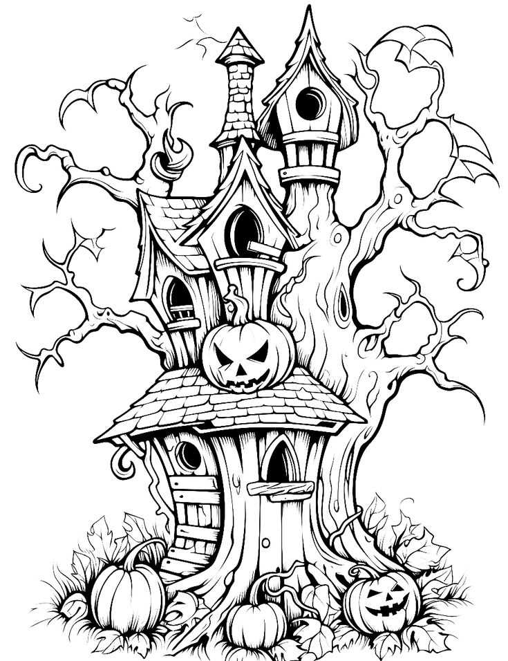 spooky coloring pages printable