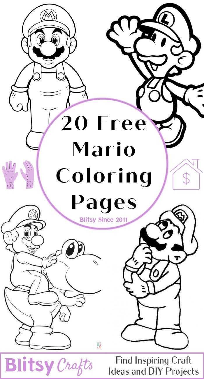 printable coloring pages super mario