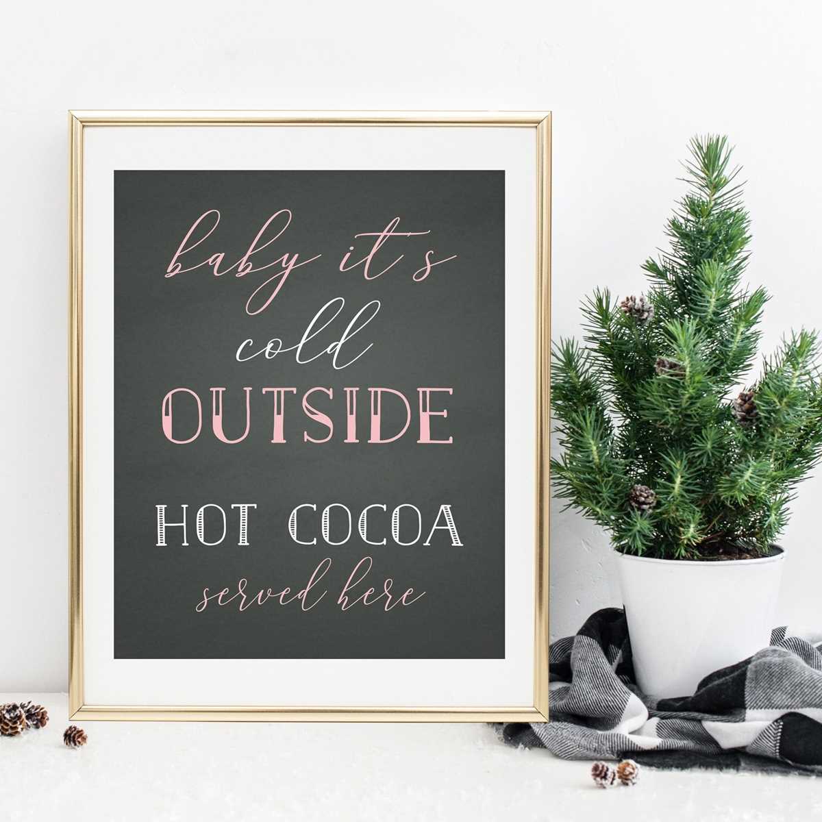 printable hot cocoa sign