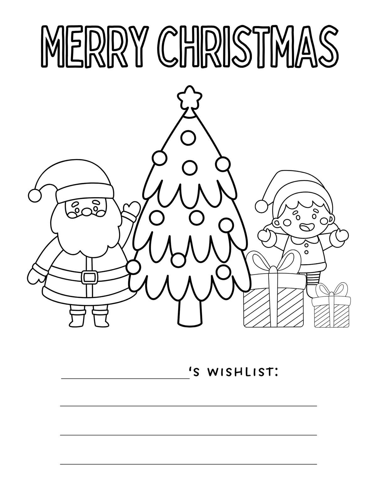 printable santa outline