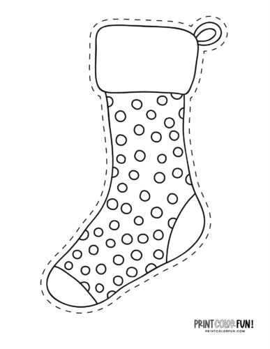 stocking cut out printable