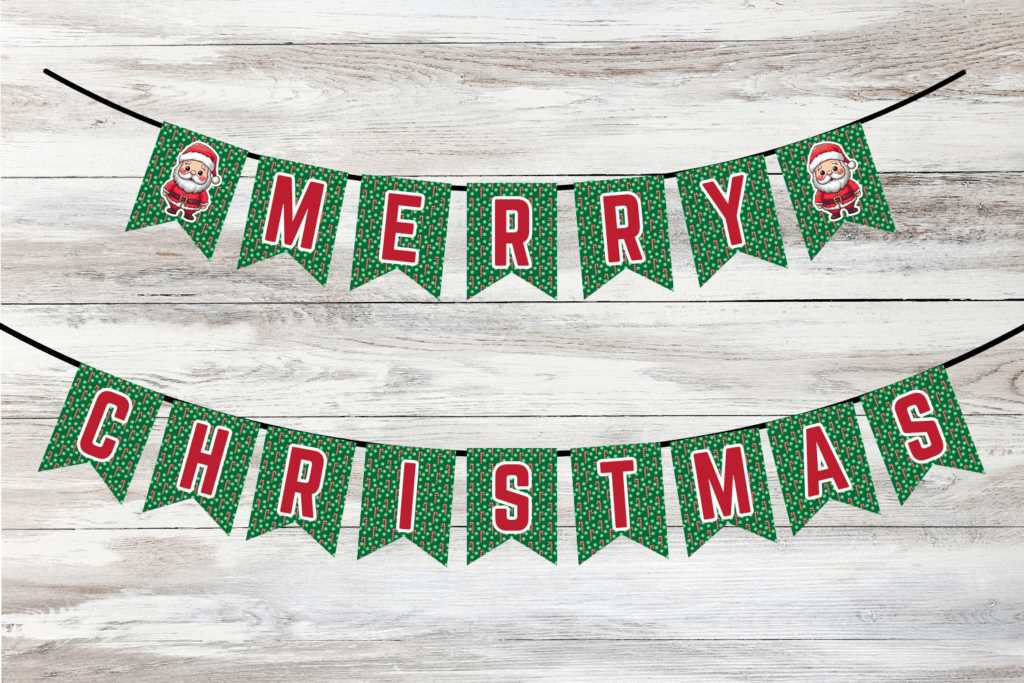 merry christmas printable banner